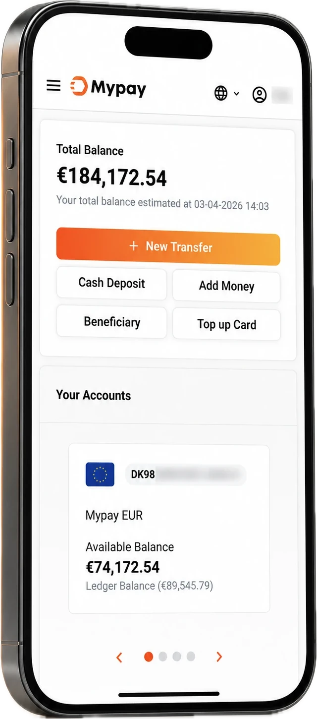 Ο επαγγελματικός λογαριασμός MyPay σε κινητό.